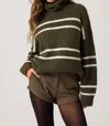 Line And Dot Veronica Sweater In Olive/ivory In Multi