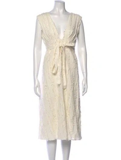 Pre-owned Line & Dot Vintage Midi Length Dress In Neutral