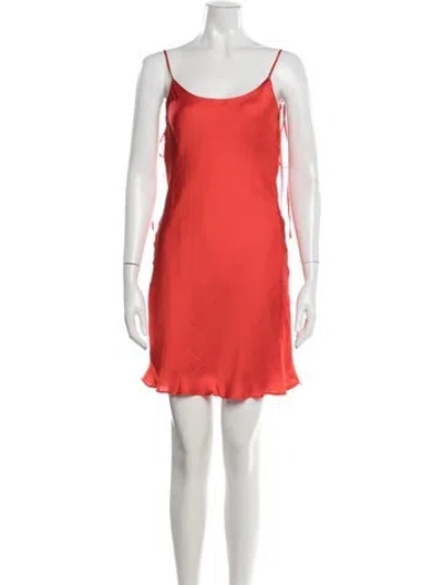 Pre-owned Line & Dot V-neck Mini Dress W/ Tags In Orange