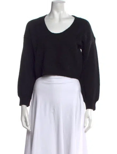 Pre-owned Line & Dot V-neck Sweater In Black