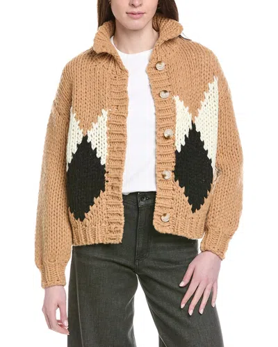 Line & Dot Weller Cardigan In Brown