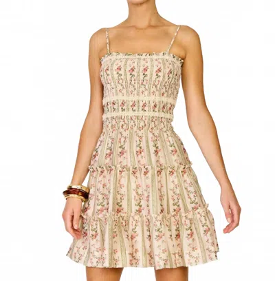 Line And Dot Whitney Mini Dress In Cream Multi In Beige