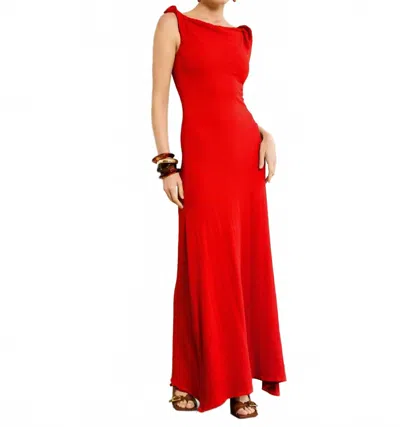 Line And Dot Willow Jersey Dress In Red