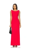Line & Dot Willow Sweater Dress In Red