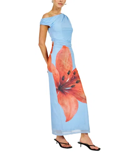 Line & Dot Women's Avah Floral Printed Maxi Dress In Blue