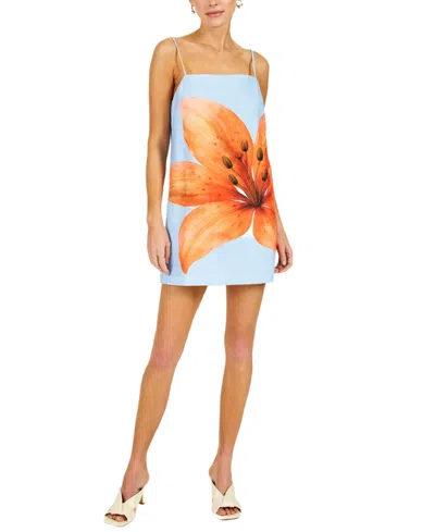 Line & Dot Avah Mini Dress In Blue