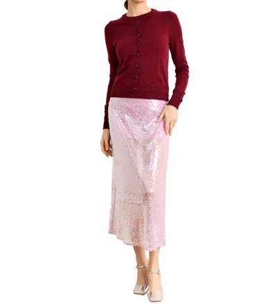 Line And Dot Women's Ayla Double Layered Sweater In Burgundy
