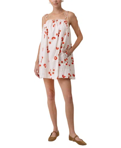 Line & Dot Women's Bellissimo Spaghetti Strap Mini Dress In White