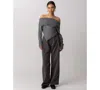 Line & Dot Women's Betty Long Sleeve Sweater In Gray
