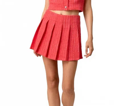 Line And Dot Women's Emmeline Mini Skirt In Watermelon In Red