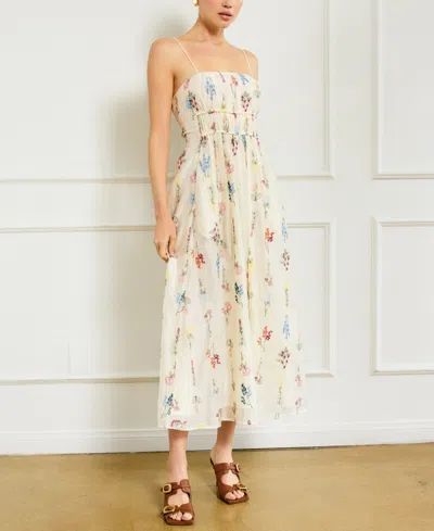 Line & Dot Women's Fiori Floral-embroidered Maxi Dress In Multi
