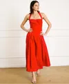 Line & Dot Women's Greta Halter Sleeveless Maxi Dress In Red
