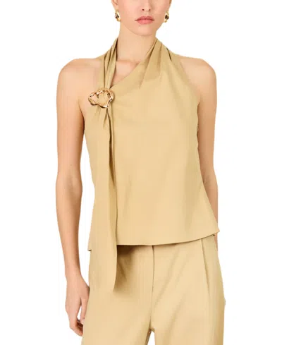 Line & Dot Lelio Top In Brown