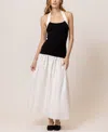 Line & Dot Women's Kohl Mixed-media Halter-neck Dress In Black
