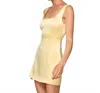 Line And Dot Limone Mini Dress In Light Yellow In Yellow