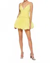 Line And Dot Positano Bubble Mini Dress In Yellow In Yellow