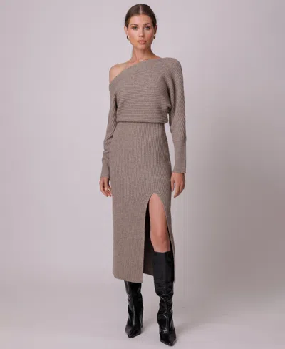 Line & Dot Women's Pull-on Alta Sweater Dress In Brown