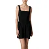 Line & Dot Womens Mini Pleated Fit & Flare Dress