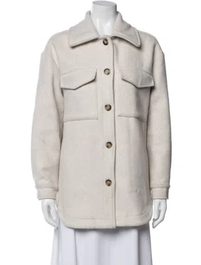 Pre-owned Line & Dot Wool Coat In Neutral