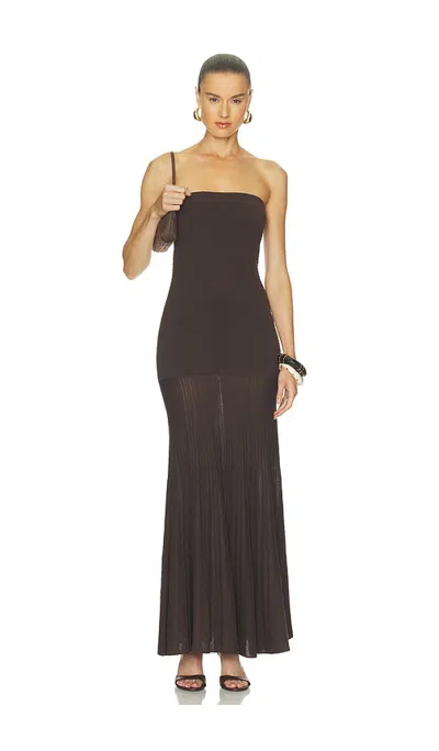 Line & Dot X Revolve Arlo Tube Dress In Chocolate Brown