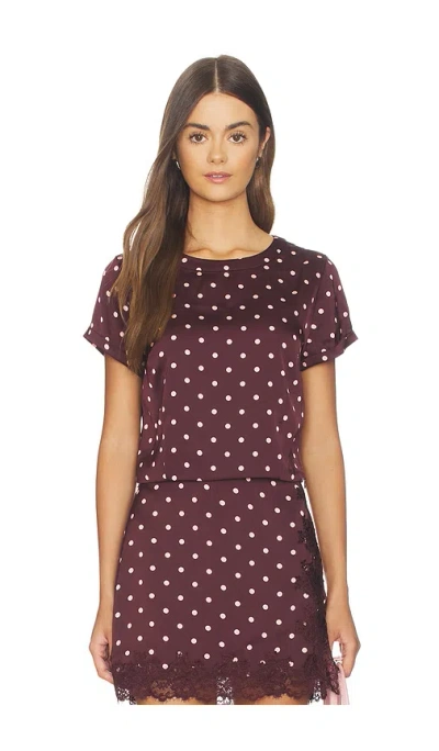 Line & Dot X Revolve Raye Top In Brown