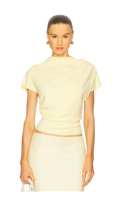 Line & Dot X Revolve Walker Draped Top In Yellow