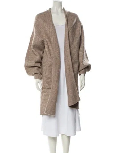 Pre-owned Line Animal Print Faux Fur Coat W/ Tags In Neutral