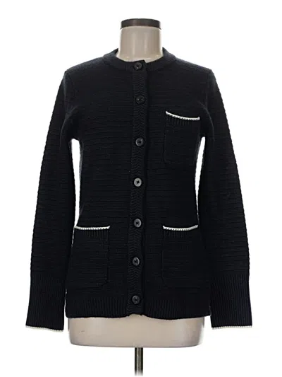 Pre-owned Line Cardigan Sweater In Black