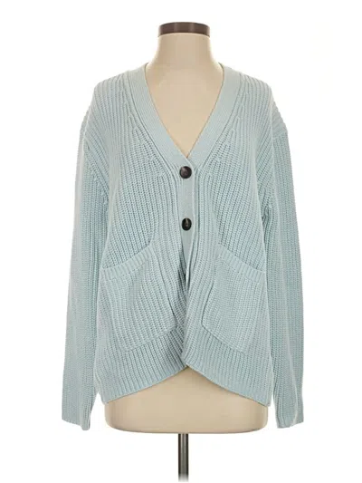 Pre-owned Line Cardigan Sweater In Blue
