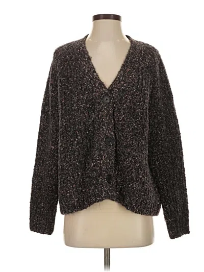 Pre-owned Line Cardigan Sweater In Brown