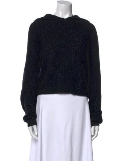 Pre-owned Line Cashmere Crew Neck Sweater In Black