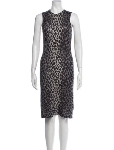 Pre-owned Line Cashmere Knee-length Dress In Grey