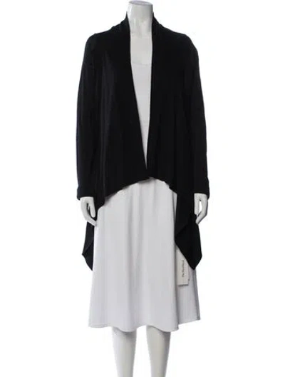 Pre-owned Line Cashmere Open Front Sweater In Black