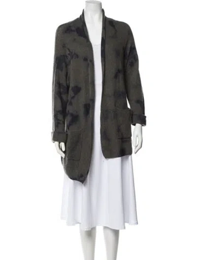 Pre-owned Line Cashmere Printed Sweater In Gray