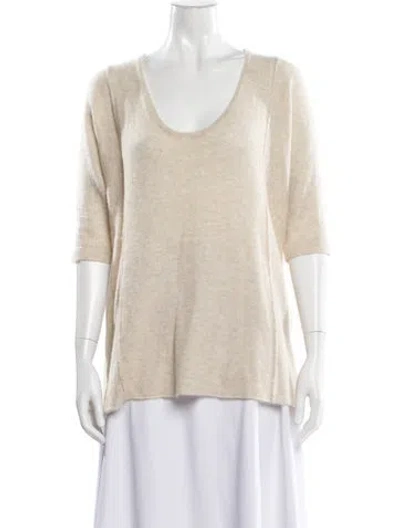Pre-owned Line Cashmere Scoop Neck Sweater In Neutral