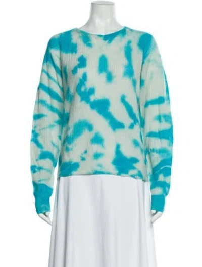 Pre-owned Line Cashmere Tie-dye Print Sweater In Blue