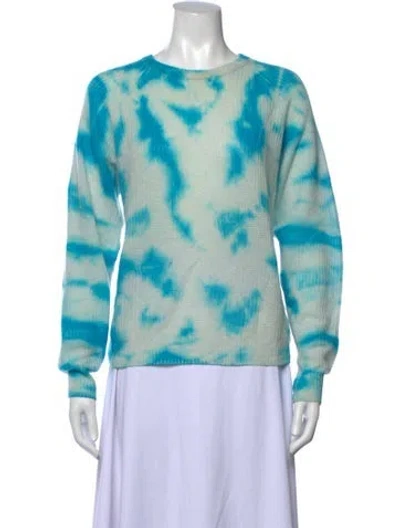 Pre-owned Line Cashmere Tie-dye Print Sweater In Blue
