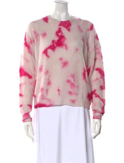 Pre-owned Line Cashmere Tie-dye Print Sweater W/ Tags In Pink