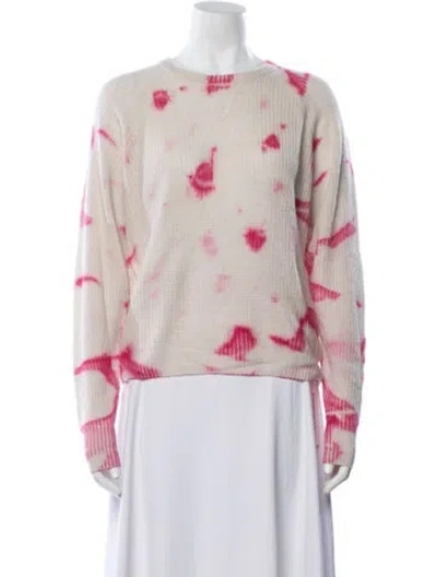 Pre-owned Line Cashmere Tie-dye Print Sweater W/ Tags In Pink