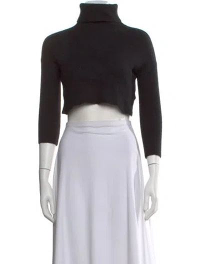Pre-owned Line Cashmere Turtleneck Sweater In Black