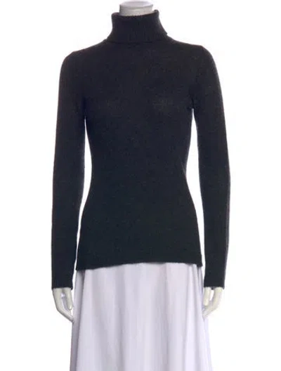 Pre-owned Line Cashmere Turtleneck Sweater In Black
