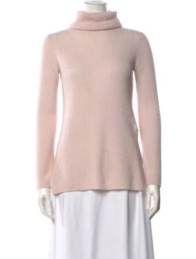 Pre-owned Line Cashmere Turtleneck Sweater In Pink