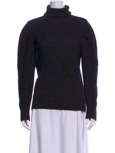 Pre-owned Line Cashmere Tweed Pattern Sweater In Black