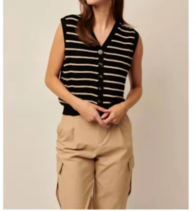 Line Corie N-cotton Vest In Shadow Stripe