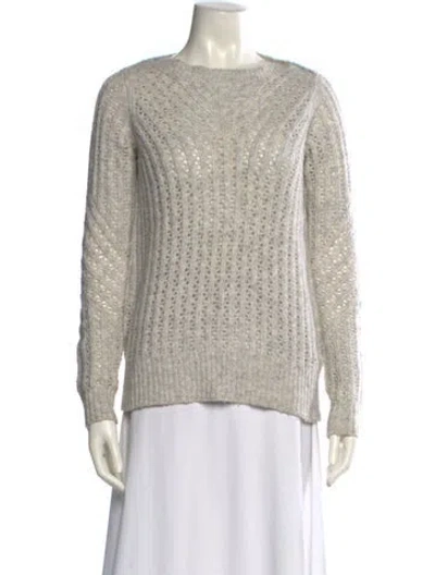 Pre-owned Line Crew Neck Sweater In Gray