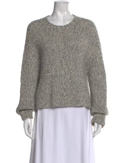 Pre-owned Line Crew Neck Sweater In Gray