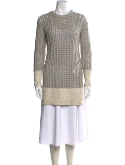 Pre-owned Line Crew Neck Sweater In Gray