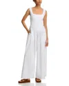 Line & Dot Abbott Pleated Jumpsuit In White