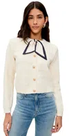 Line & Dot Agnes Scarf Sweater In Cream