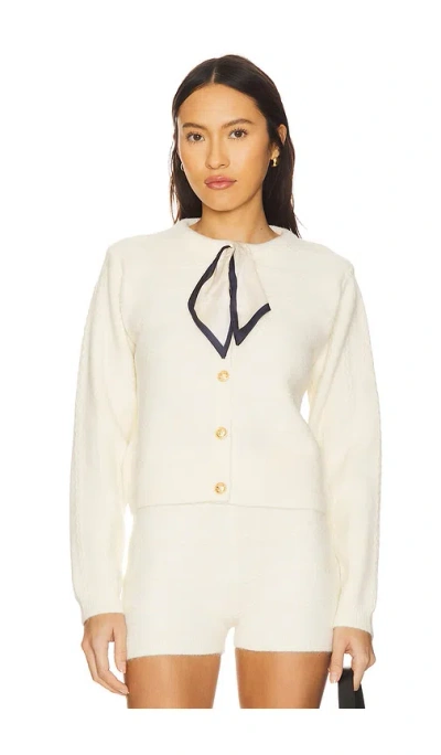 Line & Dot Agnes Scarf Sweater In Cream